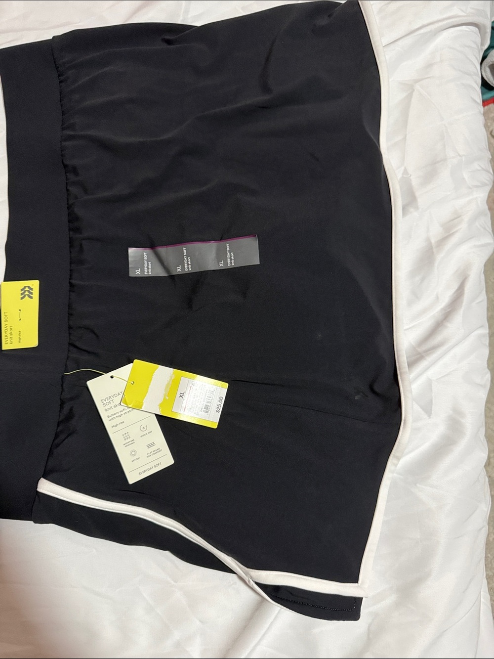 all in motion Black Athletic Shorts with White Trim